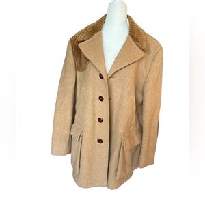 Vintage ZERO KING Size 42 Corduroy Coat Plaid Wool Lining USA‎ Brown Mens